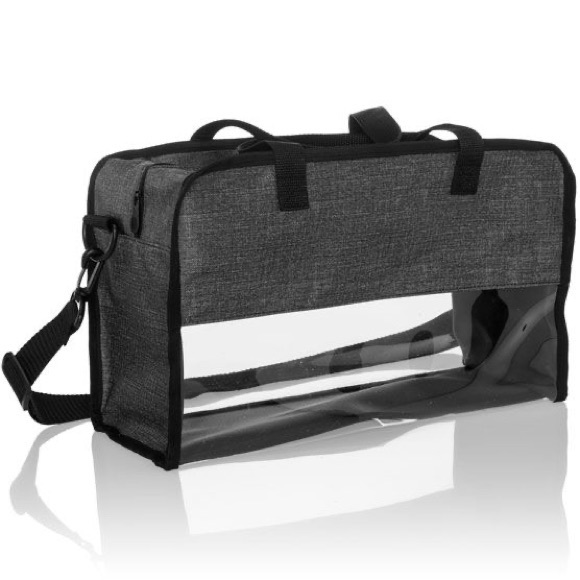 Thirty One Get Creative Crossbody Organizer - Charcoal Crosshatch - Picture 1 of 4